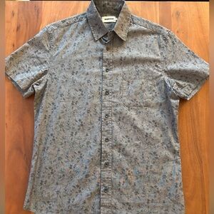 Taylor Stitch Navy Floral Short Sleeve Shirt